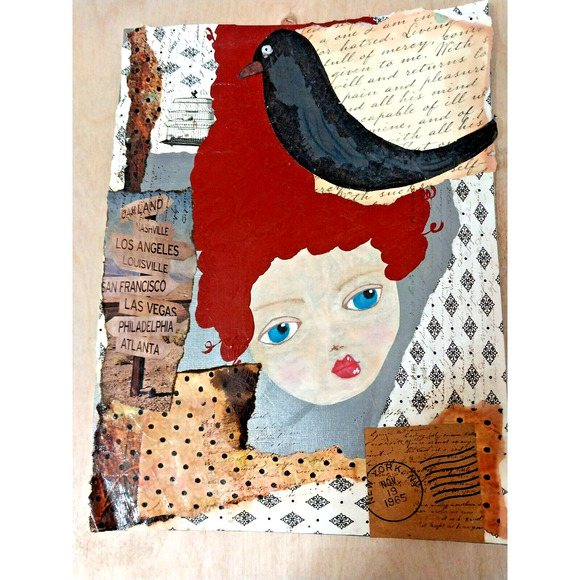 Original Mixed Media Painting Art Print "Caged" Signed by Artist - Picture 10 of 10